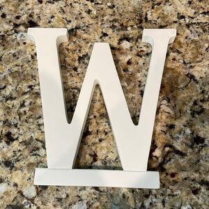 Unbranded White Wooden W Initial Home Decor